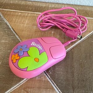 Barbie Computer Mouse Pink Vintage Collectible 1999 Flowers Nostalgia Decor